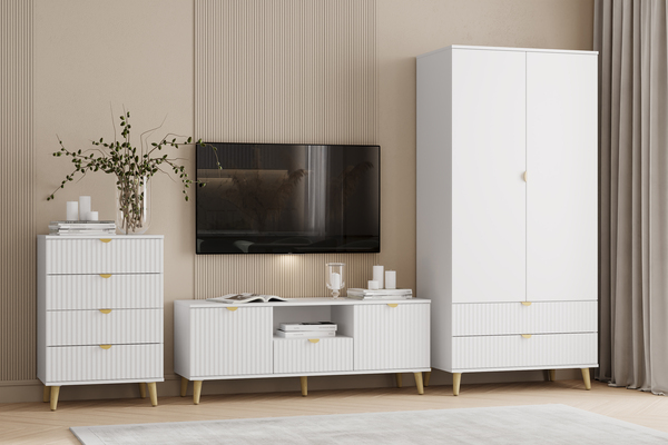 Тумба ТВА Дакота НМ 040.23 меренга, белый