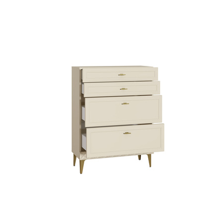 Комод Марион 16.249 слоновая кость С341 PE, слоновая кость 6898 ПВХ, белый PE шагрень