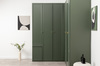 Шкаф двустворчатый Марион 16.340.02 дымчатый зеленый K521, олива шагрень AG 1050 ПВХ