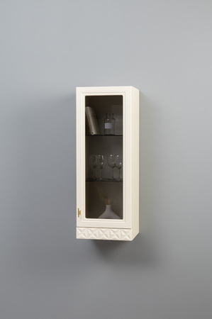 Шкаф навесной Марион 16.334 слоновая кость С341 PE, слоновая кость 6898 ПВХ (собирается на любую сторону)