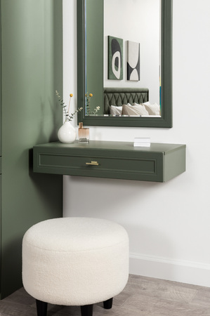 Стол-консоль Марион 12.318 дымчатый зеленый K521, олива шагрень AG 1050 ПВХ