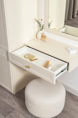 Стол-консоль Марион 12.318 слоновая кость С341 PE, слоновая кость 6898 ПВХ