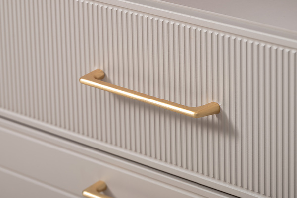 Гостиная Ричфорд композиция 2 с карнизами, кашемир 5981 BS, моно керамика D166-2 ПВХ, белый PE шагрень (собирается на любую сторону)